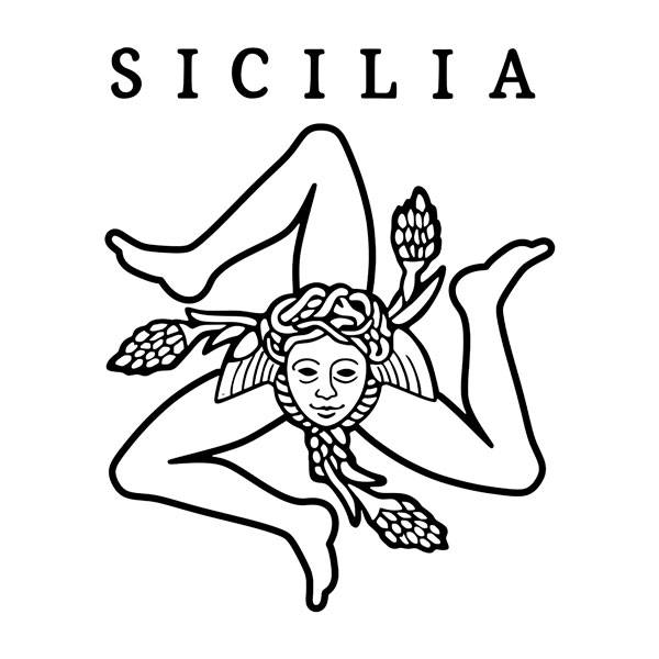 Vinilos Decorativos: Escudo de Sicilia con Trinacria en vinilo decorati