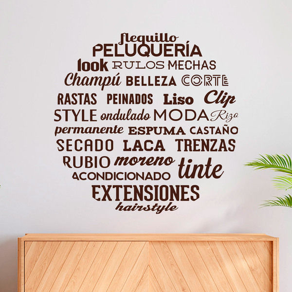 Vinilos Decorativos: Tipográfico Peluquería