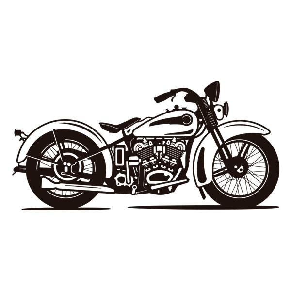 Vinilos Decorativos: Moto Clásica Retro