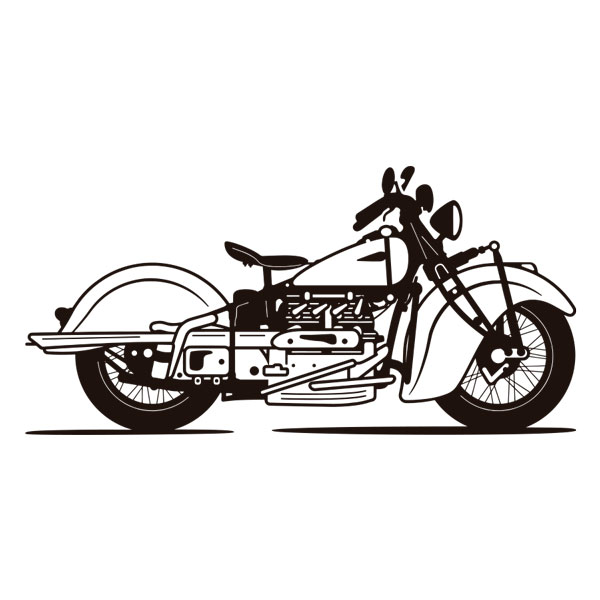 Vinilos Decorativos: Moto Clásica Retro