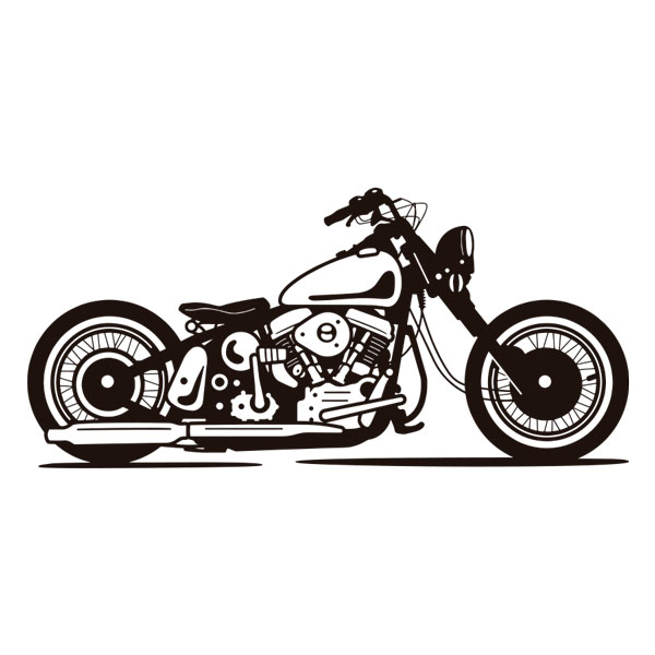 Vinilos Decorativos: Moto Clásica Custom