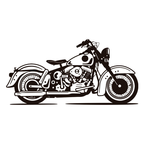 Vinilos Decorativos: Moto Clásica Chopper