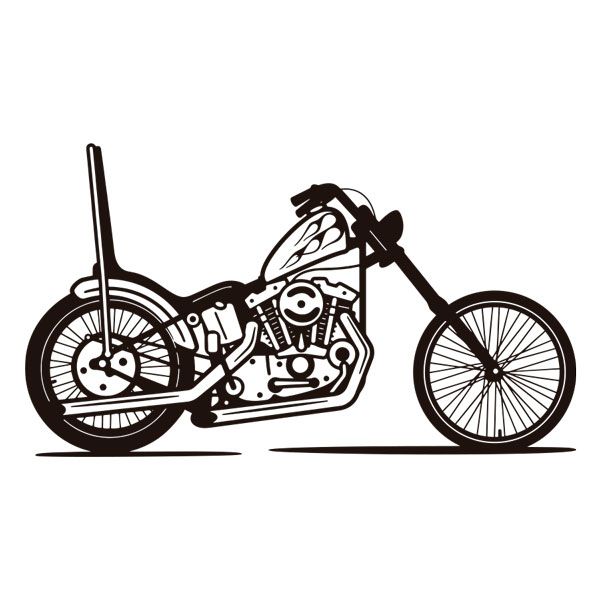 Vinilos Decorativos: Moto Clásica Chopper
