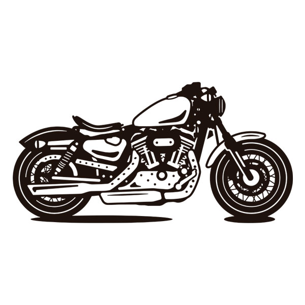 Vinilos Decorativos: Moto Clásica Harley-Davidson