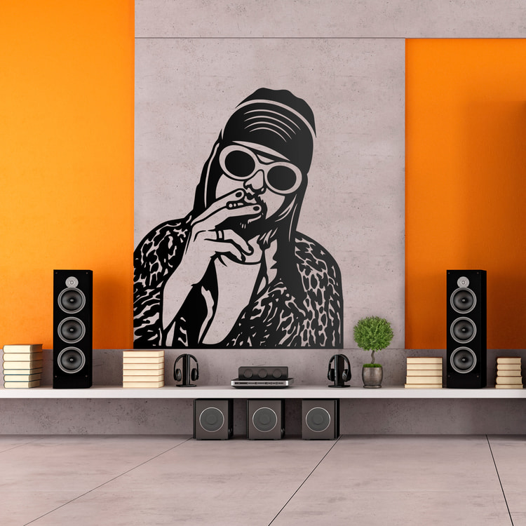 Vinilos Decorativos: Kurt Cobain