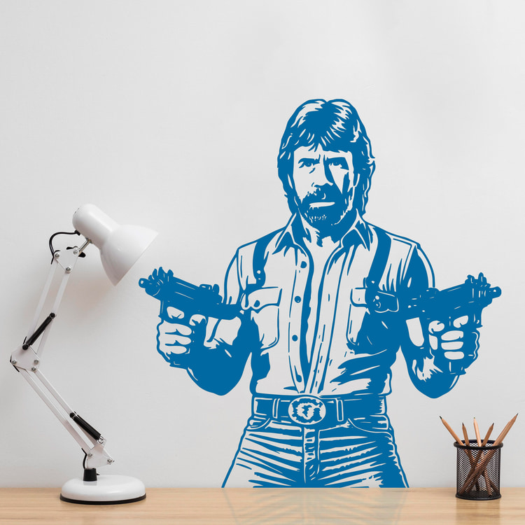 Vinilos Decorativos: Chuck Norris - Invasion USA