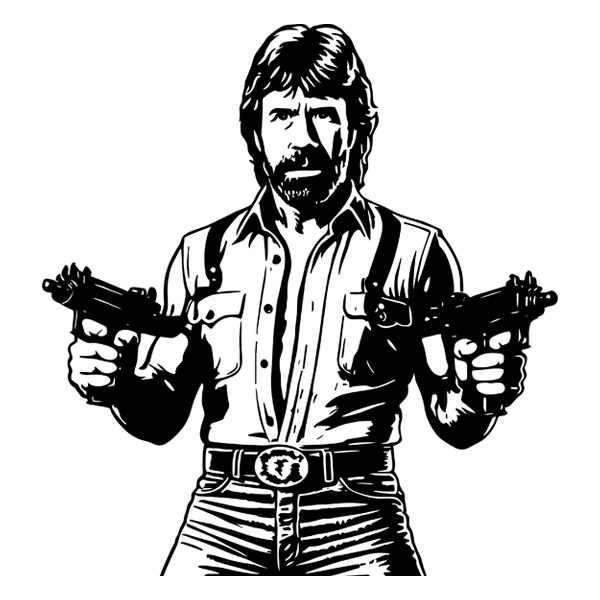 Vinilos Decorativos: Chuck Norris - Invasion USA