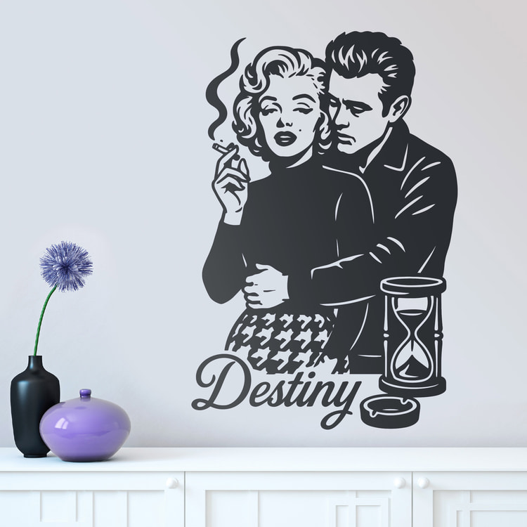 Vinilos Decorativos: Marilyn Monroe James Dean Destiny
