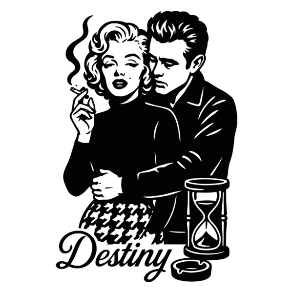 Vinilos Decorativos: Marilyn Monroe James Dean Destiny