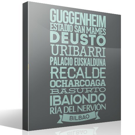 Vinilos Decorativos: Tipográfico Bilbao