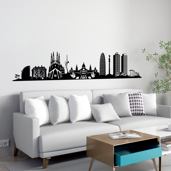 Vinilos Decorativos: Skyline de Barcelona