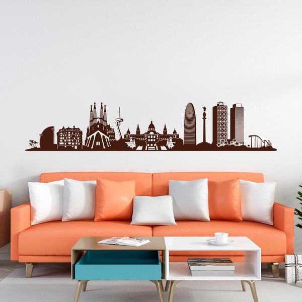 Vinilos Decorativos: Skyline de Barcelona