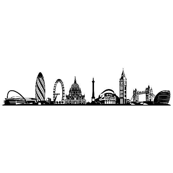 Vinilos Decorativos: Skyline arquitectónico de Londres