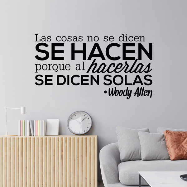 Vinilos Decorativos: Las cosas no se dicen... Woody Allen