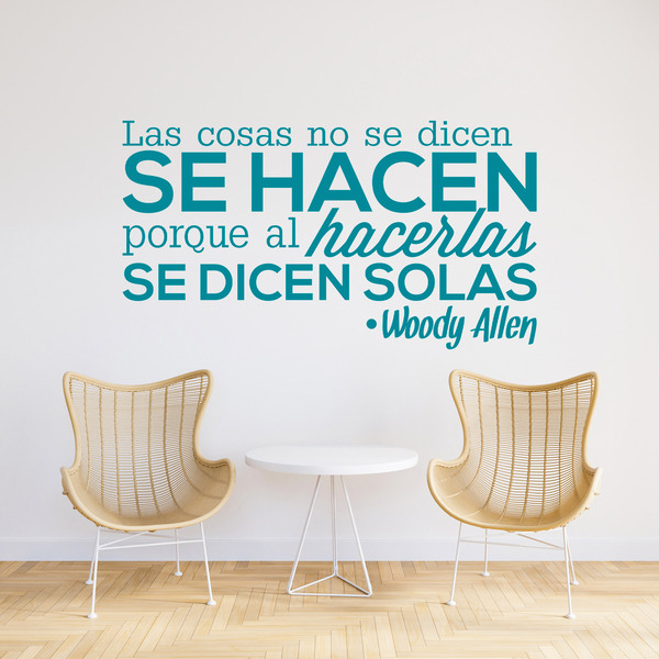 Vinilos Decorativos: Las cosas no se dicen... Woody Allen