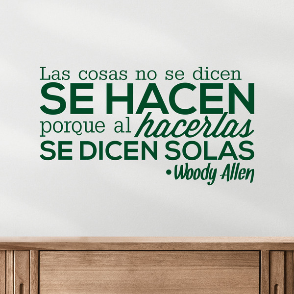 Vinilos Decorativos: Las cosas no se dicen... Woody Allen