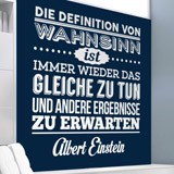 Vinilos Decorativos: Die definition von wahnsinn... Albert Einstein 2