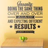 Vinilos Decorativos: Insanity quote  2