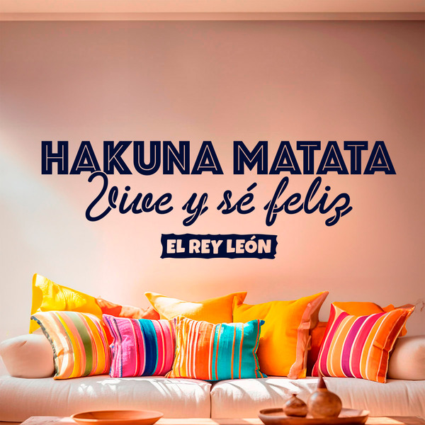 Vinilos Decorativos: Hakuna Matata, en español