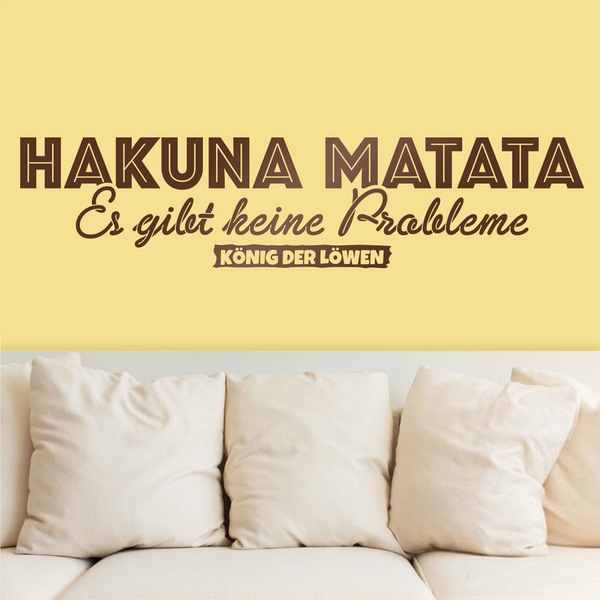 Vinilos Decorativos: Hakuna Matata en alemán