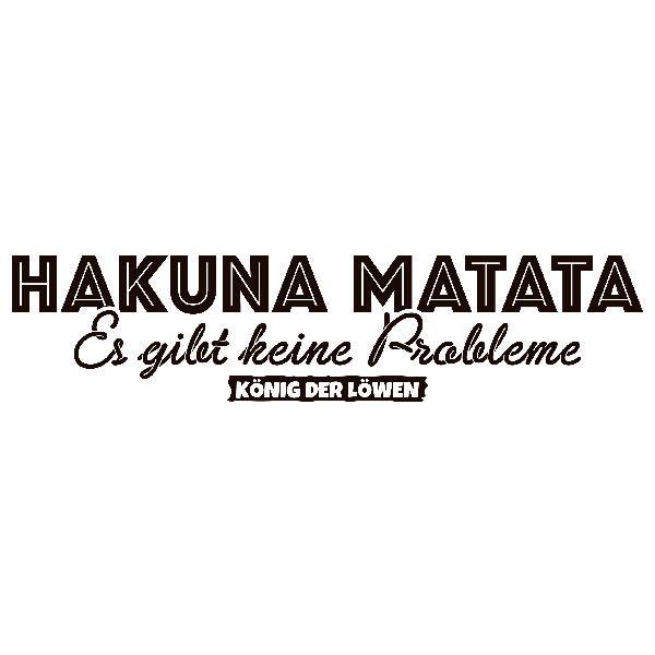 Vinilos Decorativos: Hakuna Matata en alemán
