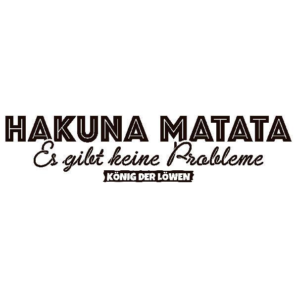 Vinilos Decorativos: Hakuna Matata en alemán