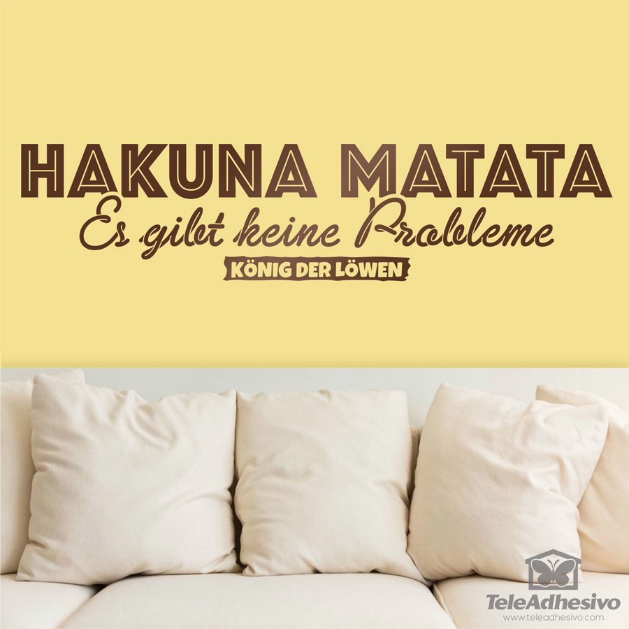 Vinilos Decorativos: Hakuna Matata en alemán