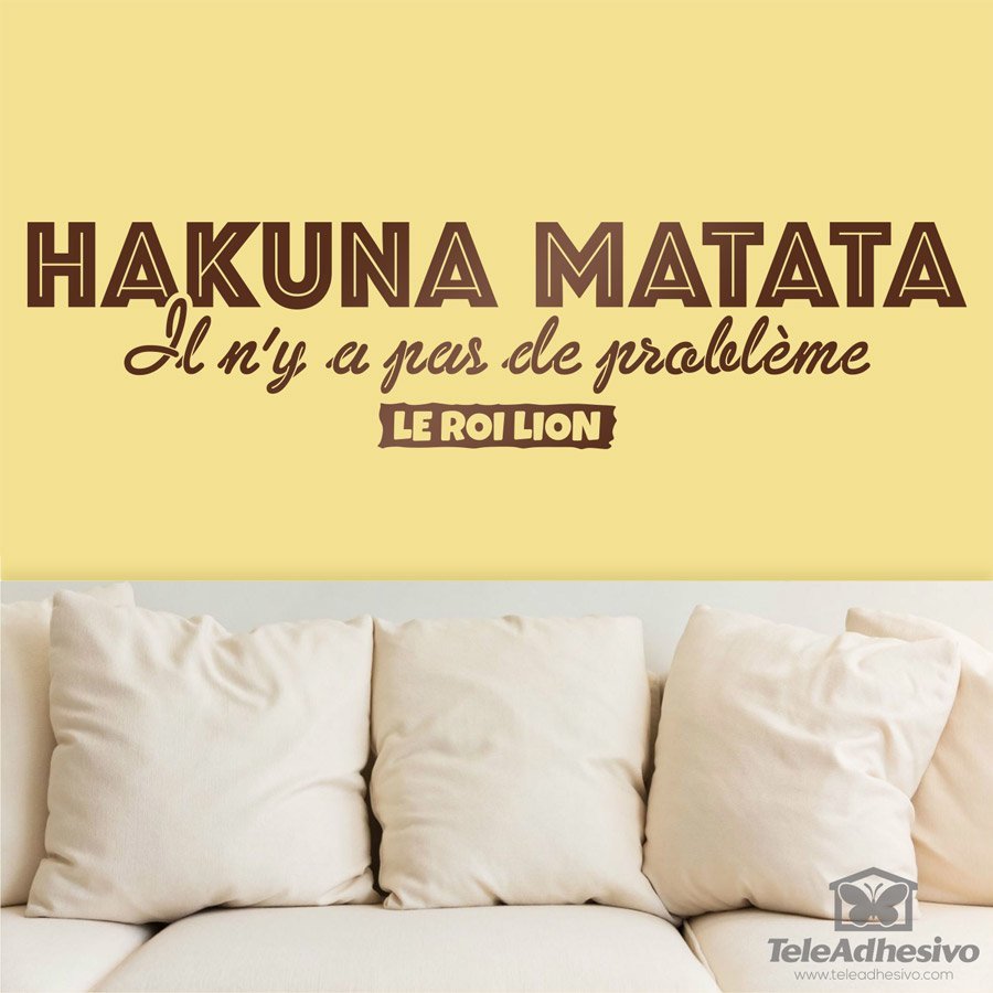 Vinilos Decorativos: Hakuna Matata en francés