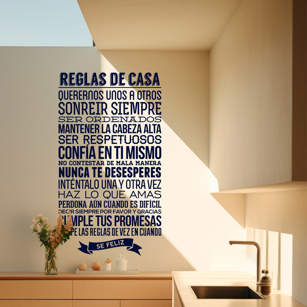 Vinilos Decorativos: Reglas de la Casa