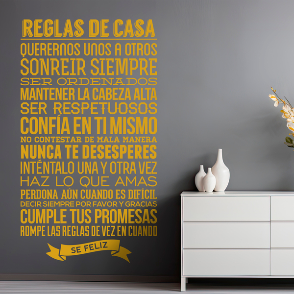 Vinilos Decorativos: Reglas de la Casa