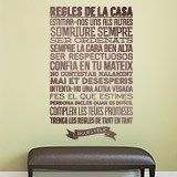 Vinilos Decorativos: Regles de la casa 2