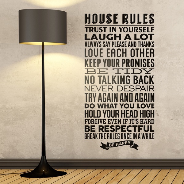 Vinilos Decorativos: House Rules