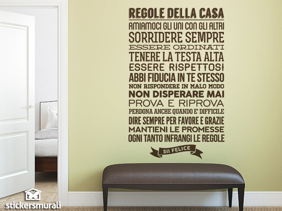 Vinilos Decorativos: Regole della Casa