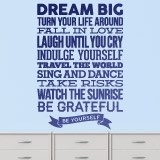 Vinilos Decorativos: Dream big and be yourself 2