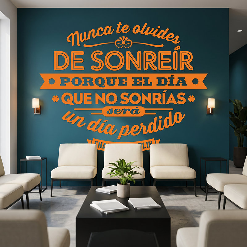 Vinilos Decorativos: Nunca te olvides de sonre&iacute;r
