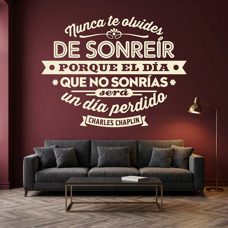 Vinilos Decorativos: Nunca te olvides de sonre&iacute;r