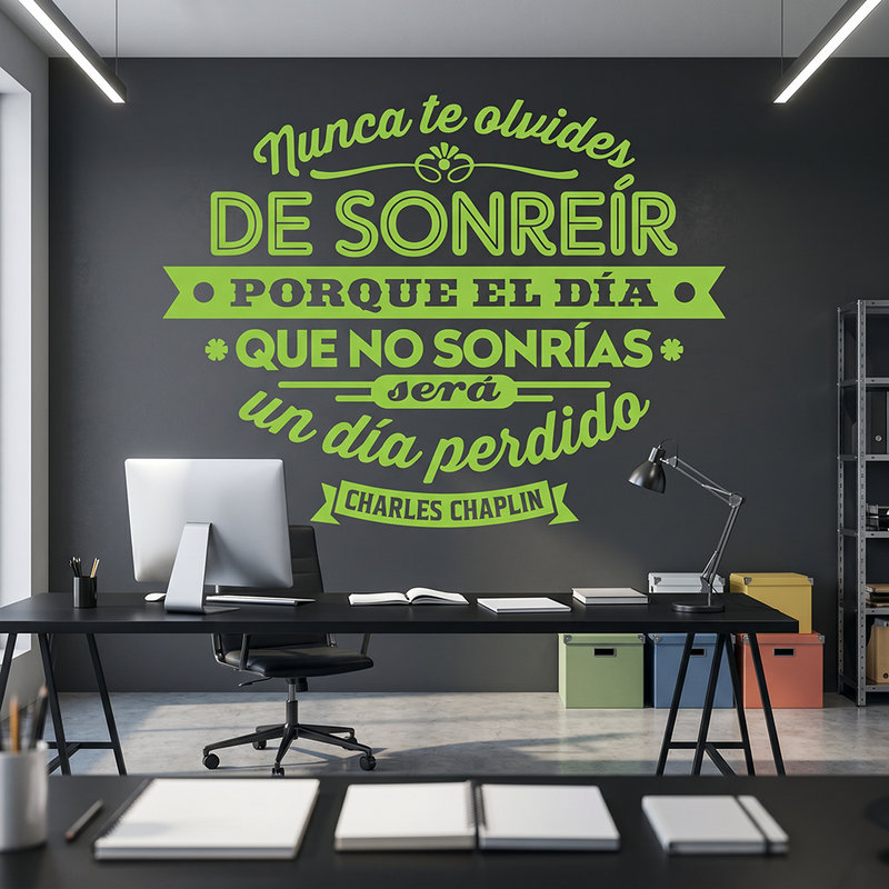 Vinilos Decorativos: Nunca te olvides de sonre&iacute;r