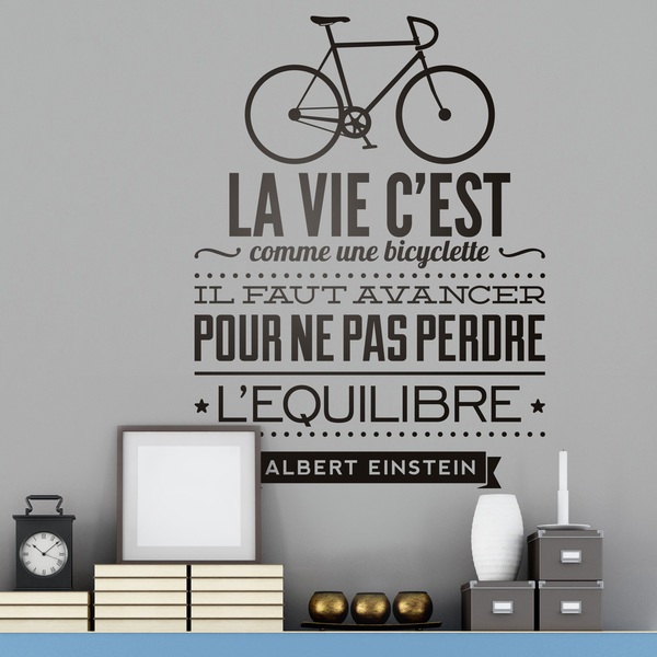 Vinilos Decorativos: La vie c'est comme une bicyclette