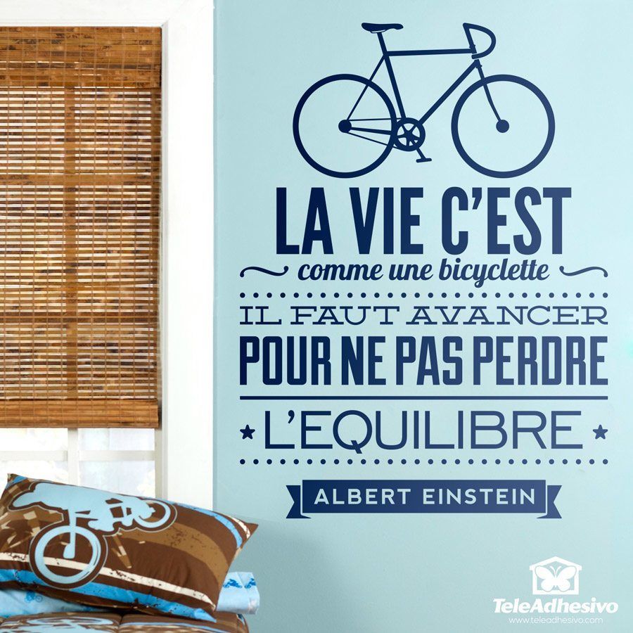 Vinilos Decorativos: La vie c'est comme une bicyclette