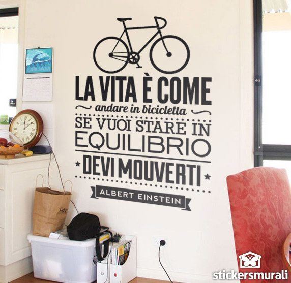 Vinilos Decorativos: La vita è come andare in bicicleta