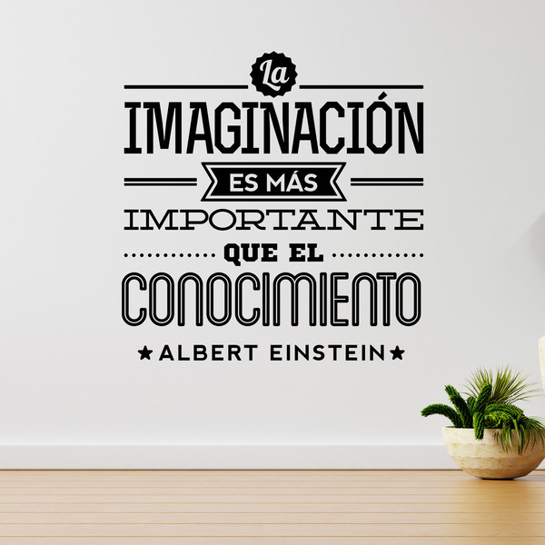 Vinilos Decorativos: La imaginación - Albert Einstein 0
