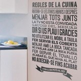 Vinilos Decorativos: Regles de la cuina - catalán 2