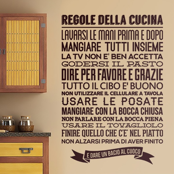 Vinilos Decorativos: Regole della cucina