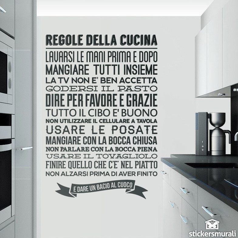 Vinilos Decorativos: Regole della cucina