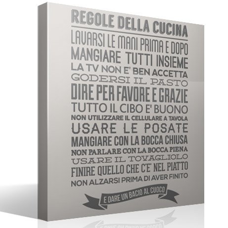 Vinilos Decorativos: Regole della cucina