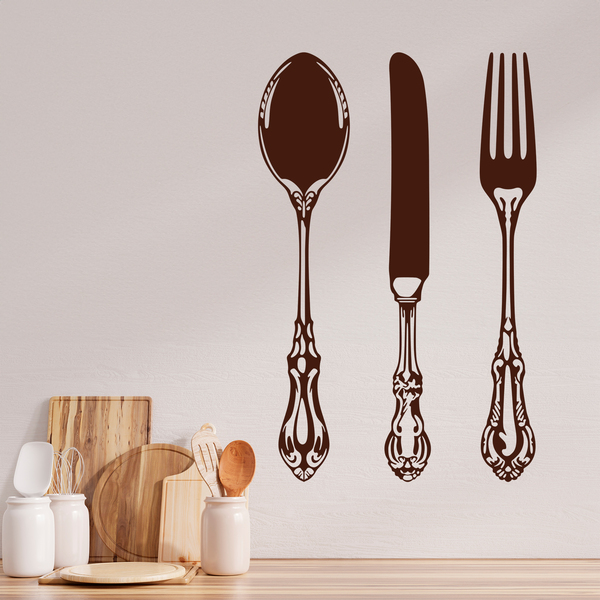 Vinilos Decorativos: Cuchara, cuchillo y tenedor