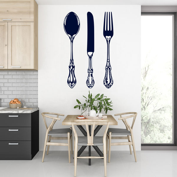 Vinilos Decorativos: Cuchara, cuchillo y tenedor