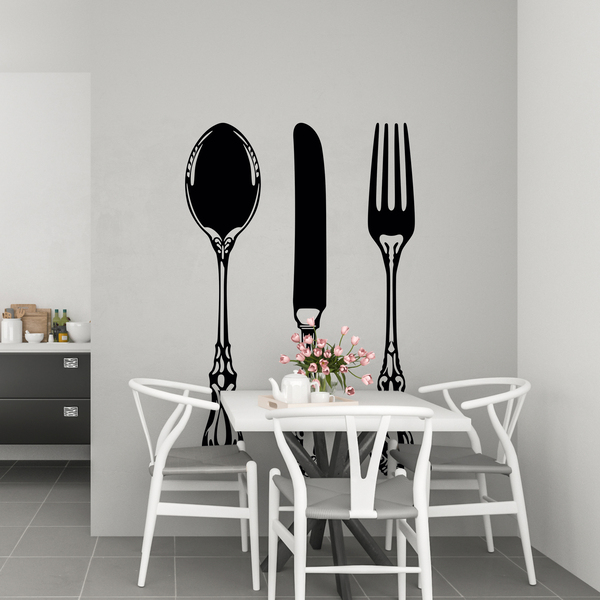 Vinilos Decorativos: Cuchara, cuchillo y tenedor