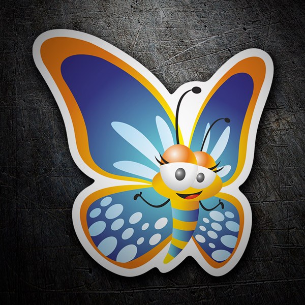Pegatinas: Mariposa azul
