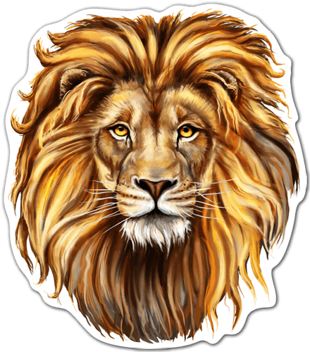 Pegatinas: Cabeza de un león